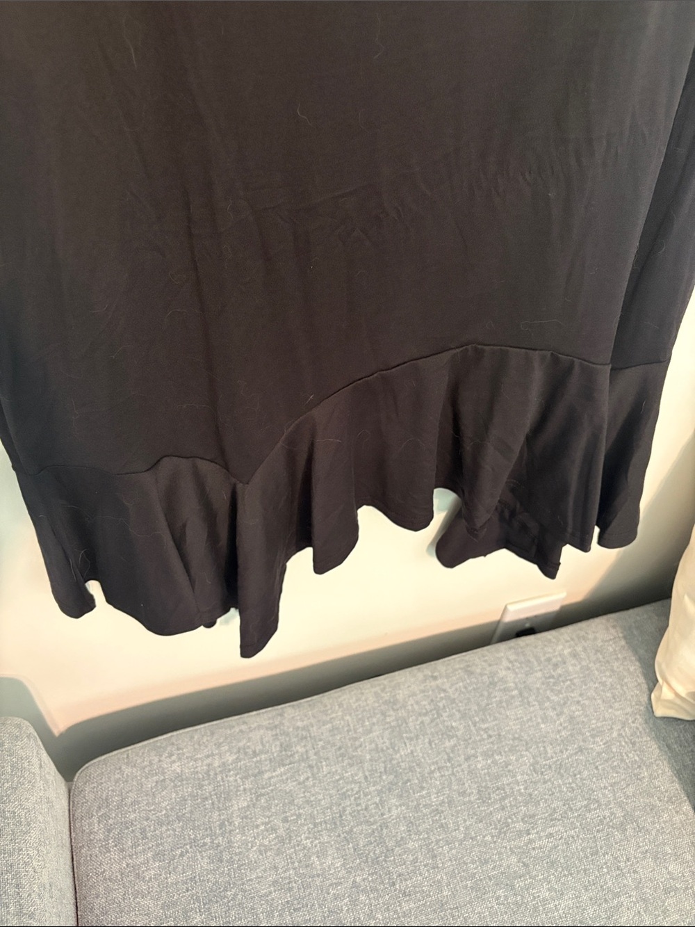 Women's Black A-Line Flared Hem Skirt - Picture 3 of 5